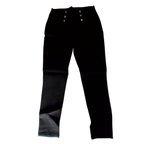 Zara Pants - Zara Womens Black High-Waisted Slim Fit Trousers Size XL 50%+ Viscose Blend